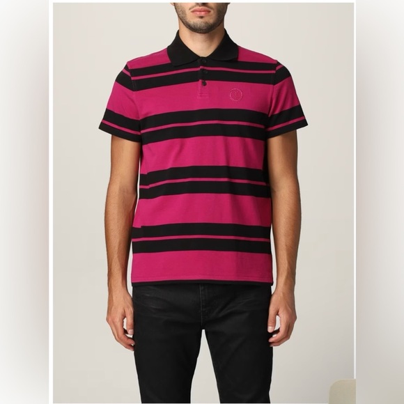 Yves Saint Laurent Striped Pique Polo Shirt - Picture 2 of 6